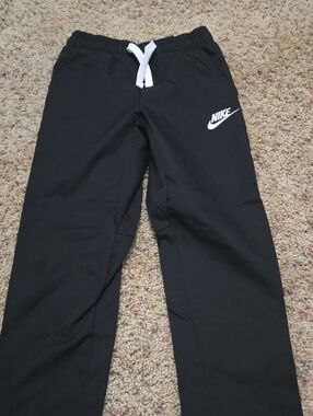 Nike Black Kids Joggers with White Logo